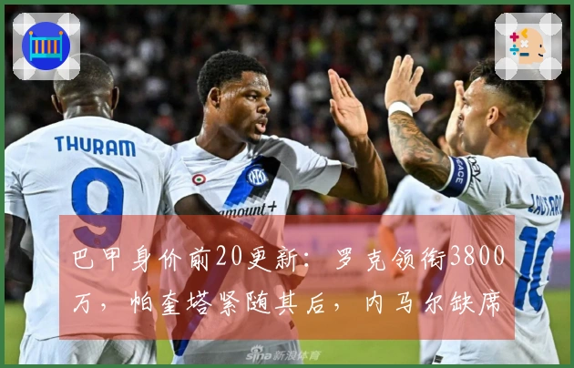 巴甲身价前20更新：罗克领衔3800万，帕奎塔紧随其后，内马尔缺席